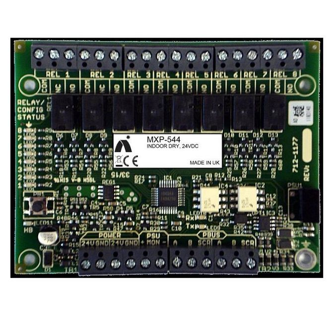 Hovedbilde MXP-544 Interface P-Bus 8 Rele 24Vdc 1A